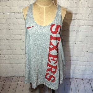 Nike  Sixers Gray Tank Size XL